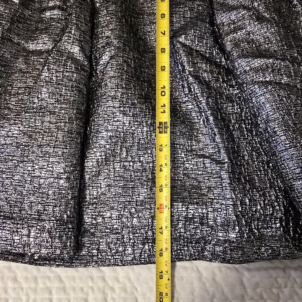 Kate Spade Shimmering Silver/Black Full Skirt - Picture 3 of 5